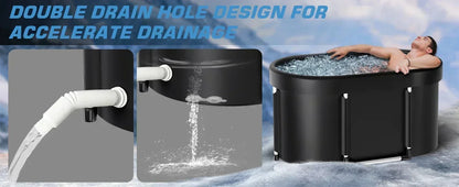 1 Ser Ice Bath Tub for Athletes Multiple Layered Portable Outdoor Cold Plunge Tub for Recovery,Cold Plunge for Family-Foldable