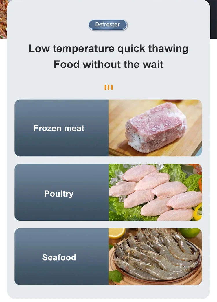 Multifunctional 4-in-1 Home Meat Defroster Large Capacity Kitchen Quick Defroster Food Steak Defroster Fruit Drainer Basket