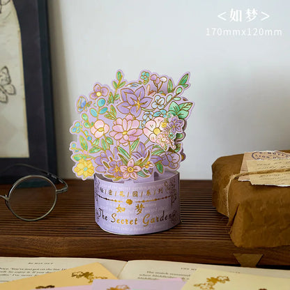 3D Pop UP Flower Greeting Cards Birthday Invitation Card Handmade Butterfly Thank You Postcard Wife Mom Girlfriend Teacher Gifts