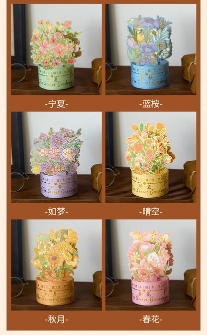 3D Pop UP Flower Greeting Cards Birthday Invitation Card Handmade Butterfly Thank You Postcard Wife Mom Girlfriend Teacher Gifts