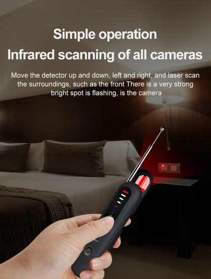 Camera detector, travel security guard, infrared scanner, anti-eavesdropping, positioning signal detector T06