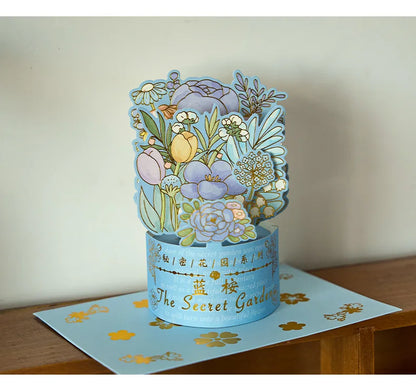 3D Pop UP Flower Greeting Cards Birthday Invitation Card Handmade Butterfly Thank You Postcard Wife Mom Girlfriend Teacher Gifts