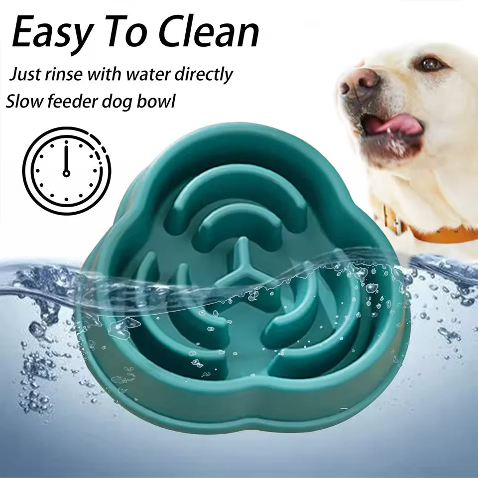 Fun pet dog slow food bowl anti-slip anti-swallowing anti-choking feeding bowl dog bowl suitable for cats and dogs supplies
