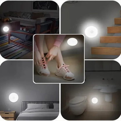 Motion Sensor LED Night Light USB Rechargeable Night Lamp For Kitchen Cabinet Wardrobe Lamp Staircase Wireless LED Closet Light