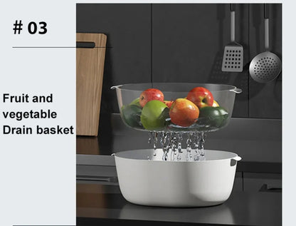 Multifunctional 4-in-1 Home Meat Defroster Large Capacity Kitchen Quick Defroster Food Steak Defroster Fruit Drainer Basket