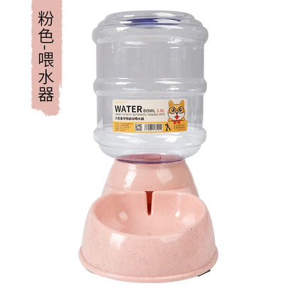 Pet automatic feeder candy colored large capacity water feeder cat dog automatic feeding pet supplies in stocks