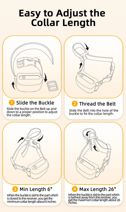 ROJECO Electric Dog Training Collar Digital Rechargeable Remote Control IPX7 Waterproof Vibrator Pet Dog Bark Stop Shock Collar