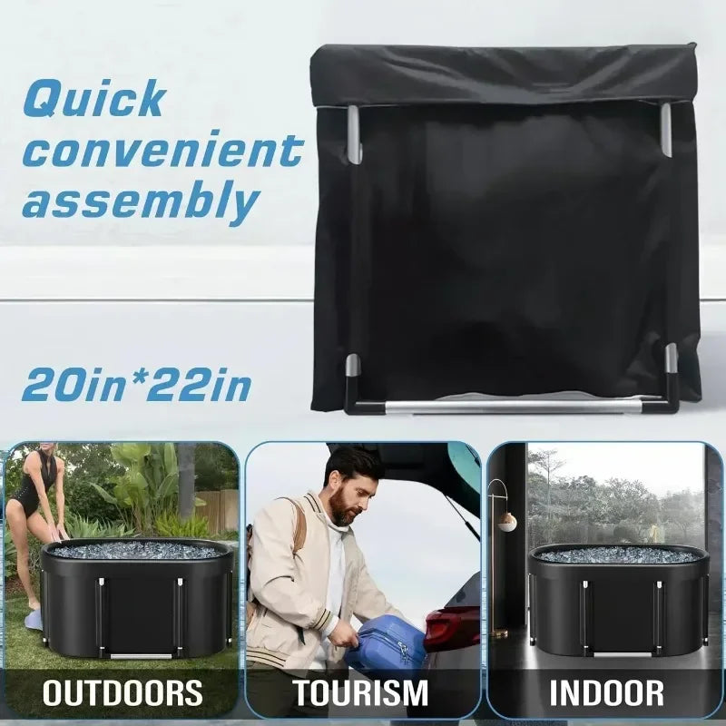 1Set Ice Bath Tub Portable Outdoor Cold Plunge Tub for Recovery Cold Plunge for Family-Foldable for Gym/Home Ice Bath Tub