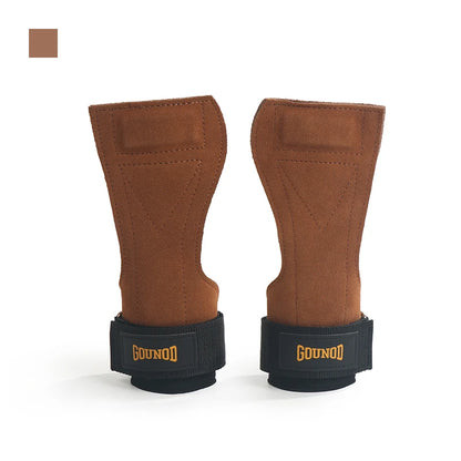 2PC/1pair Cowhide Palm Protection Wear-resistant Non-slip Wrist Protection Equipment Fitness Weightlifting Booster Belt Deadlift