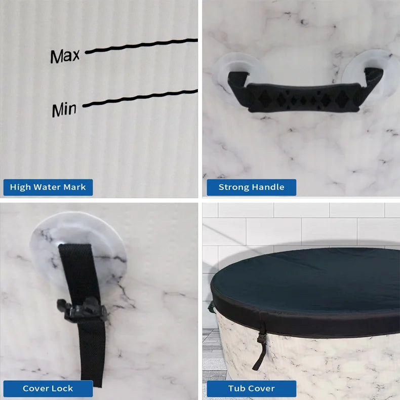 Top Grade Inflatable Luxury Pure Spa Heating Bubble Massage Pool Outdoor Hot Tub Pool Family Above Ground Spa Pool