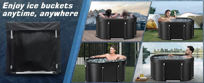 1Set Ice Bath Tub Portable Outdoor Cold Plunge Tub for Recovery Cold Plunge for Family-Foldable for Gym/Home Ice Bath Tub