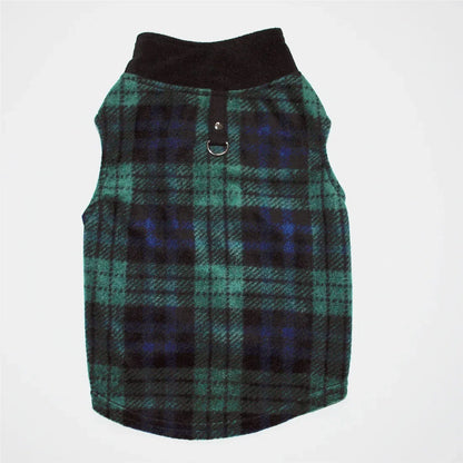 Dog Clothes Dog Sweater with Leash Ring Soft Winter Pet Clothes Warm Fleece Vest Dog Cozy Jacket for Dog Supplies French Bulldog