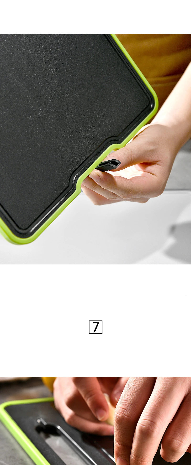 Foldable Double-Sided Thawing Cutting Board 4-in-1 Aluminum Alloy Chopping Board with Knife Sharpener and Garlic Grinder