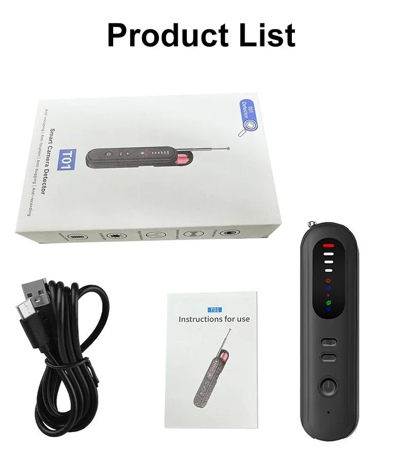 Camera detector, travel security guard, infrared scanner, anti-eavesdropping, positioning signal detector T06