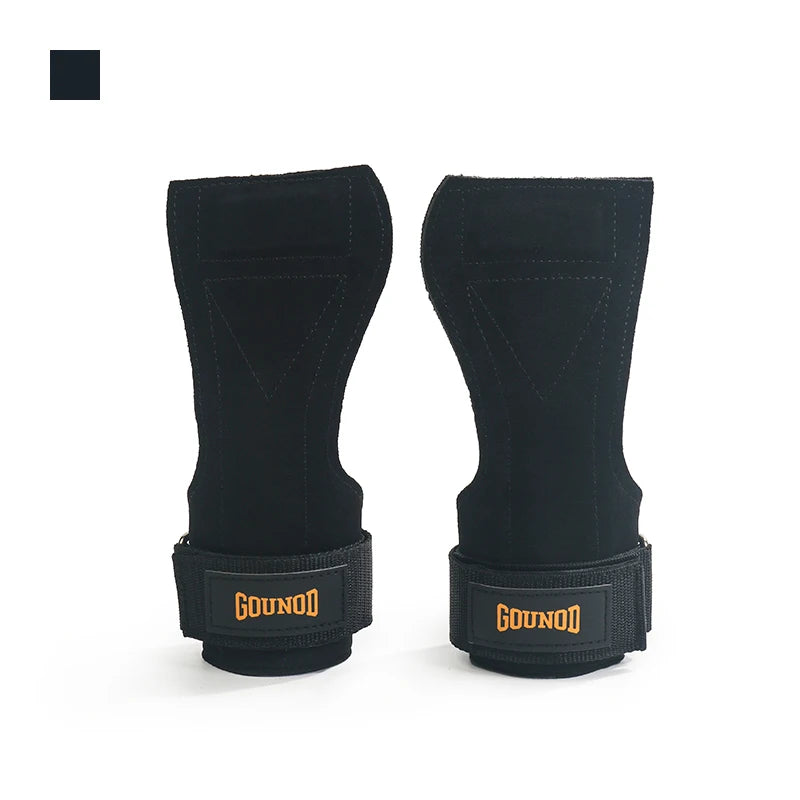 2PC/1pair Cowhide Palm Protection Wear-resistant Non-slip Wrist Protection Equipment Fitness Weightlifting Booster Belt Deadlift