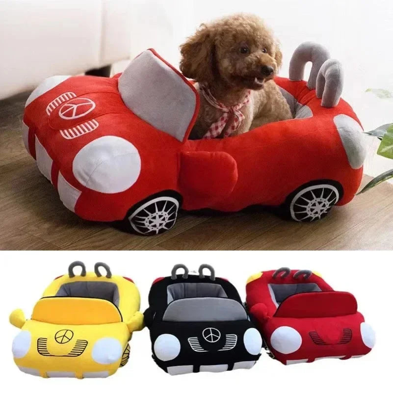 Large Car Shaped Dog Cat Bed Warm Pet House Cool Cartoon Shark Pet Cave Cat Dog Beds Sweet Kittens Basket Warm Cat Beds Cushion