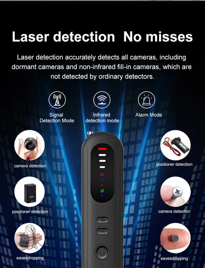 Camera detector, travel security guard, infrared scanner, anti-eavesdropping, positioning signal detector T06