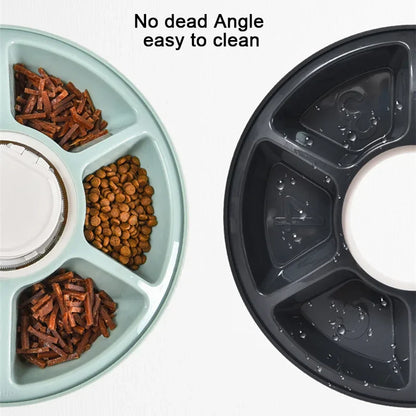 6 Meal Trays, Digital Timer, Portion Control, with Voice Recorder, Automatic Feeder for Dogs and Cats, Dry and Wet Food