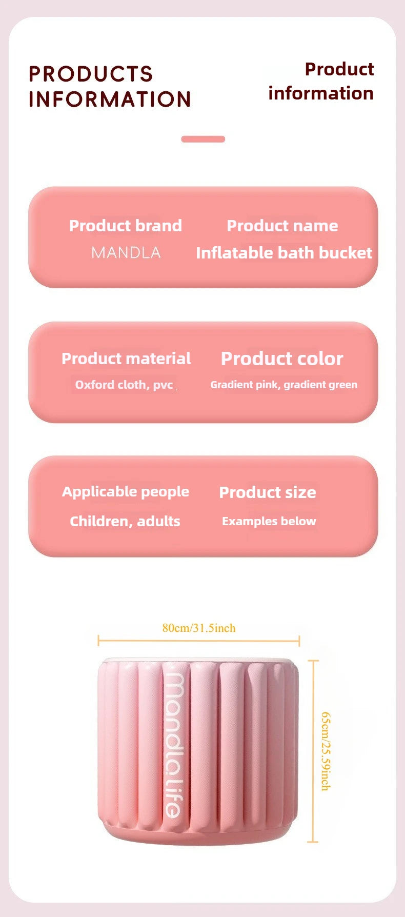 1 inflatable bath tub, home bath tub, don't mind tub, children and adults bathtub, adults folding full-body bath tub, SPA