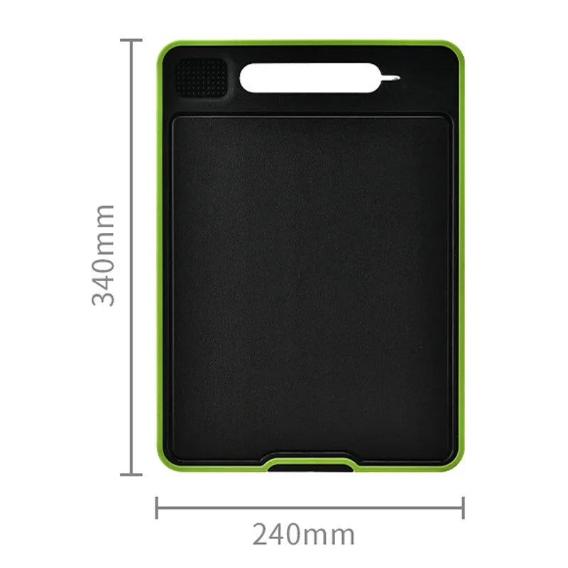Foldable Double-Sided Thawing Cutting Board 4-in-1 Aluminum Alloy Chopping Board with Knife Sharpener and Garlic Grinder