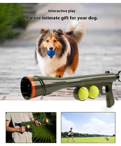 Pet Dog Tennis Training  Shooting Gun Supplies Launcher Outdoor Relieve Boredom Interactive Puzzle Toy Pet Toy Pet Training New