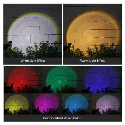 2/9LEDs RGB Solar Light Outdoors Landscape Spotlights Color Changing 2 In 1 Wireless Waterproof Solar Wall Lamp Patio Garden