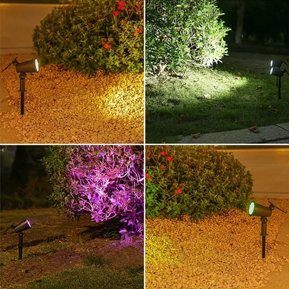 2/9LEDs RGB Solar Light Outdoors Landscape Spotlights Color Changing 2 In 1 Wireless Waterproof Solar Wall Lamp Patio Garden