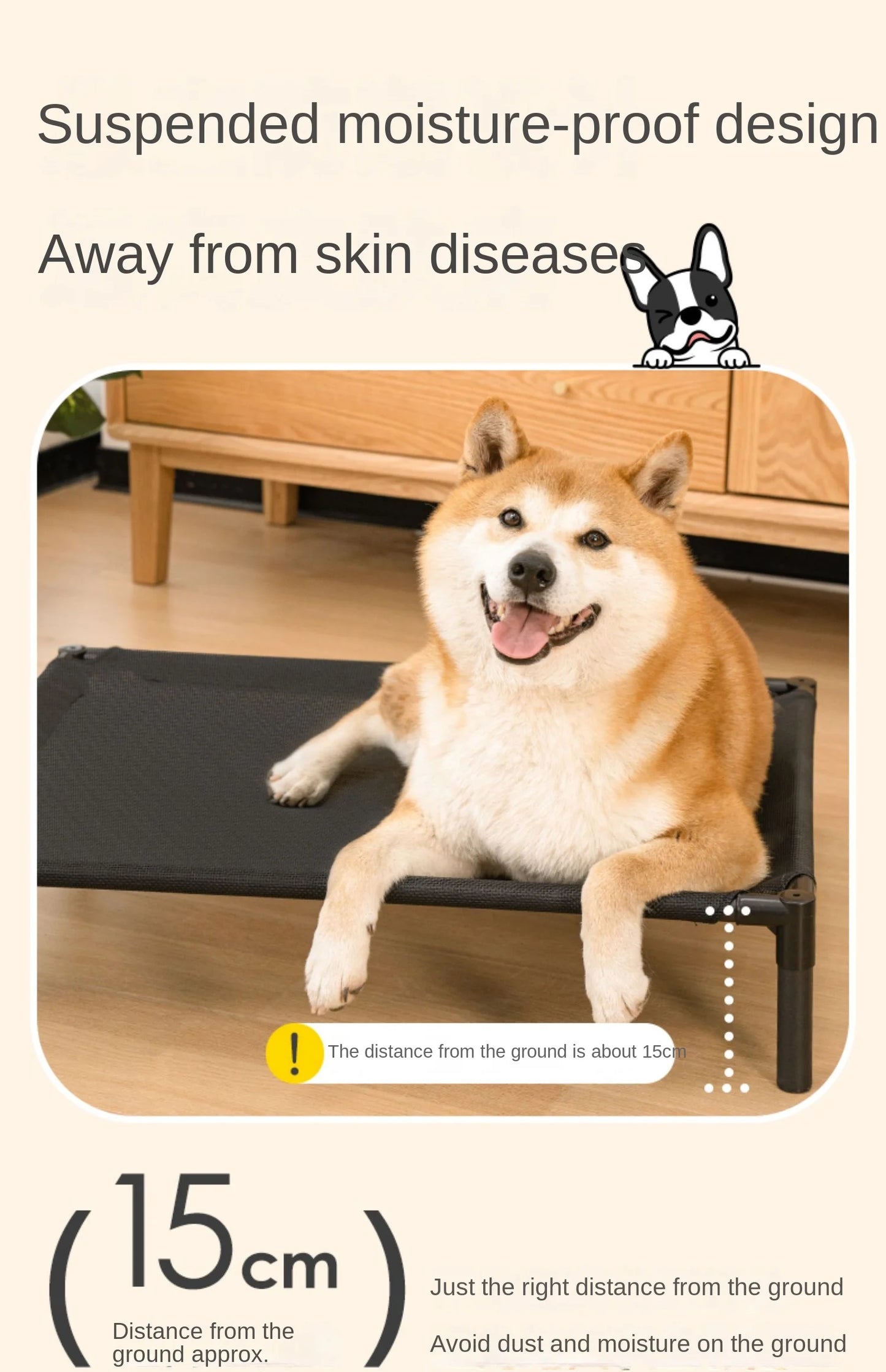 Pet Dog Cat Camping Bed  Elevated Bed for Dogs Folding Puppy Camping Bed Cat House Portable Removable Washable Dog Hammock