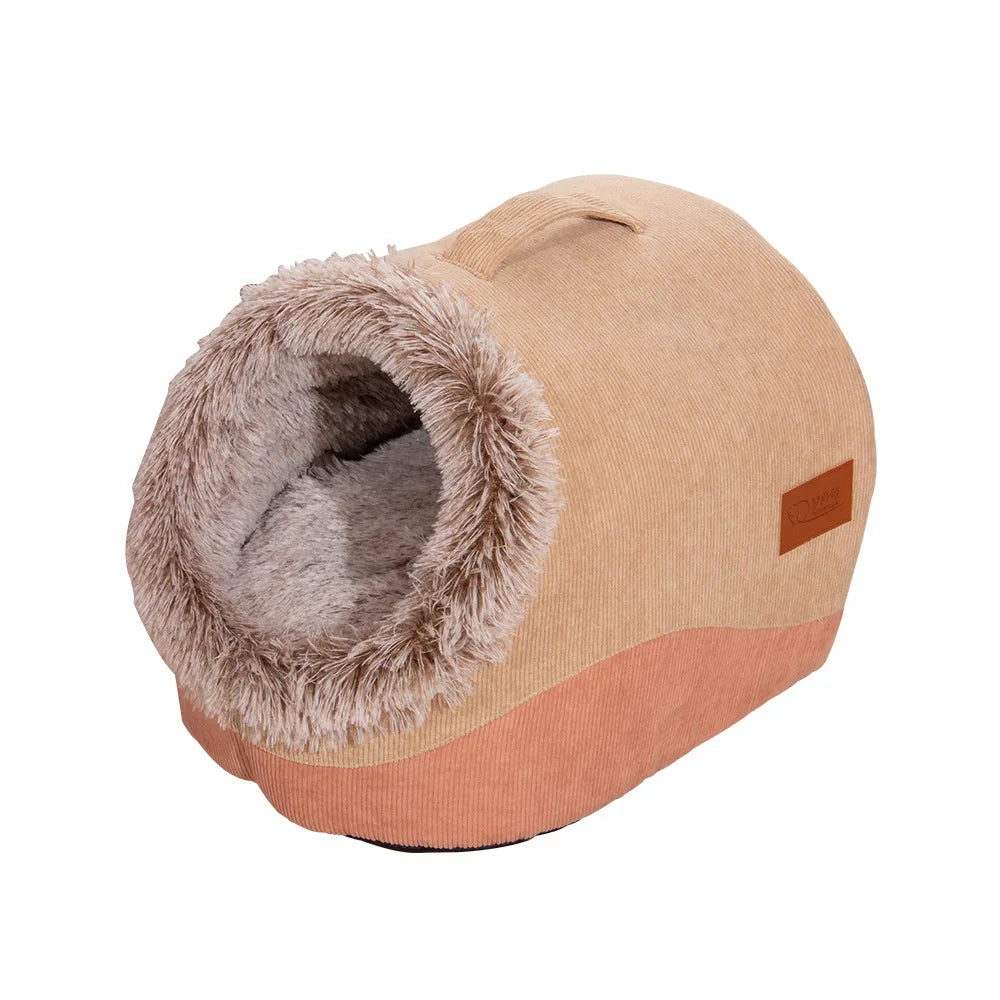 Pet House for Small Dog Cat Bed House Portable Enclosed Plush Pet Kitten Nest Winter Warm Soft Pet Cave Kennel Deep Sleep Sofa