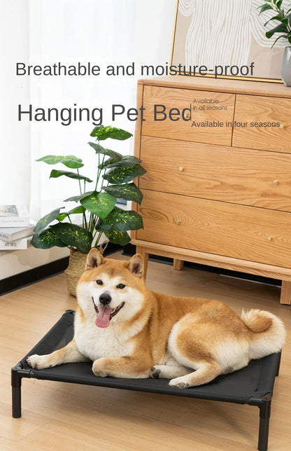 Pet Dog Cat Camping Bed  Elevated Bed for Dogs Folding Puppy Camping Bed Cat House Portable Removable Washable Dog Hammock