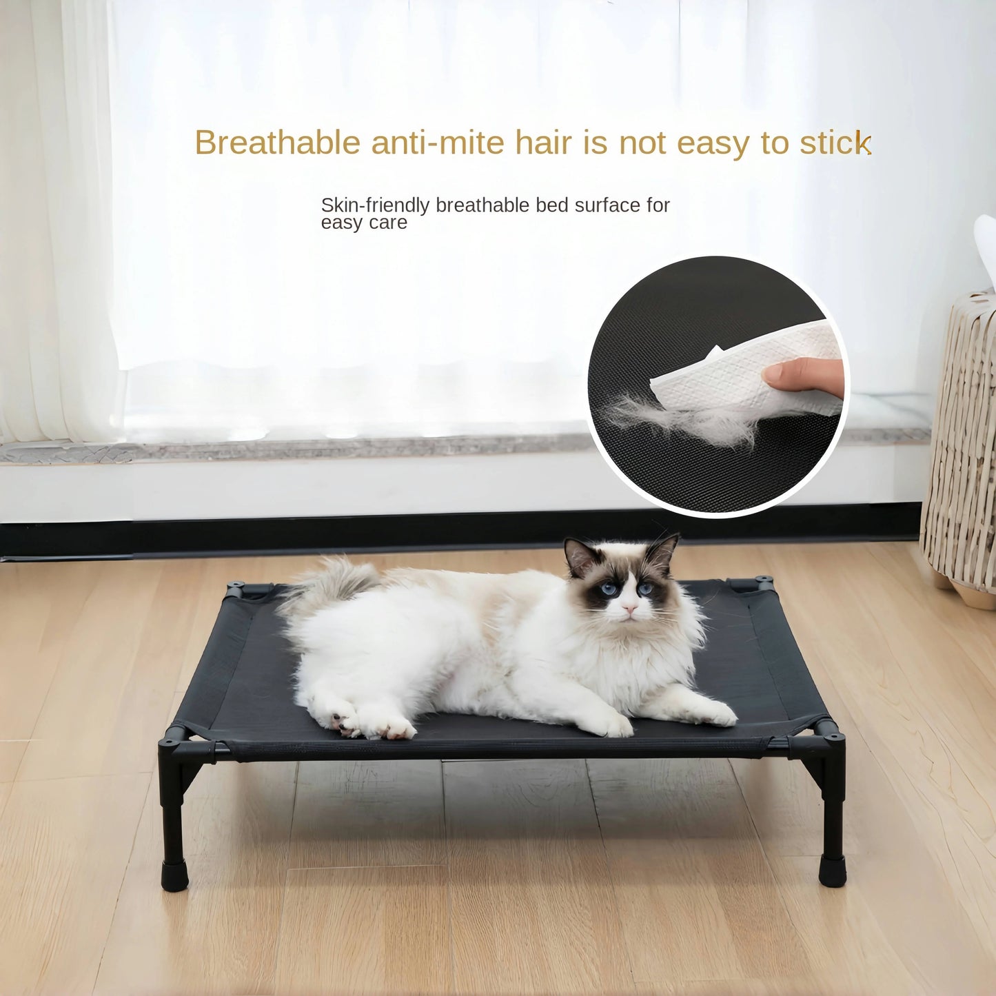 Pet Dog Cat Camping Bed  Elevated Bed for Dogs Folding Puppy Camping Bed Cat House Portable Removable Washable Dog Hammock