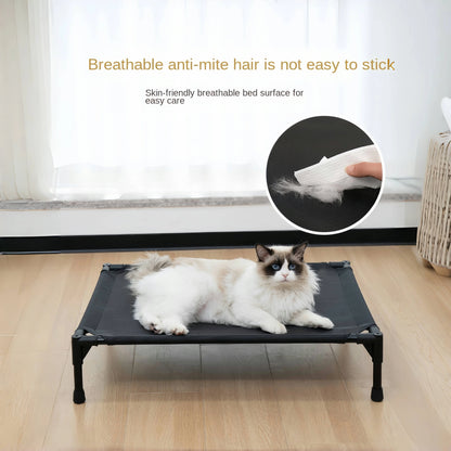 Pet Dog Cat Camping Bed  Elevated Bed for Dogs Folding Puppy Camping Bed Cat House Portable Removable Washable Dog Hammock