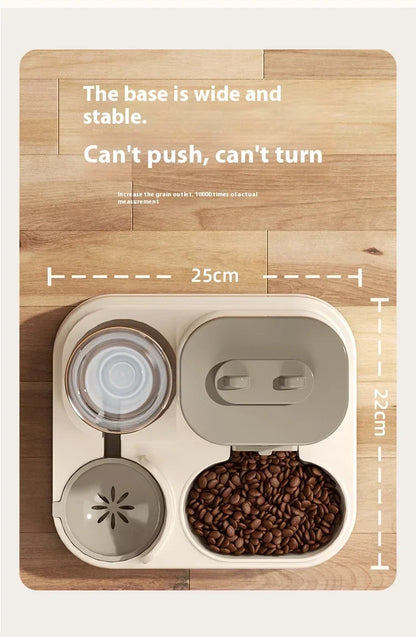 Dog Auto Feeder and Water Dispenser Gravity Food Feeder and Waterer Set with Pet Food Bowl Universal Pet Products