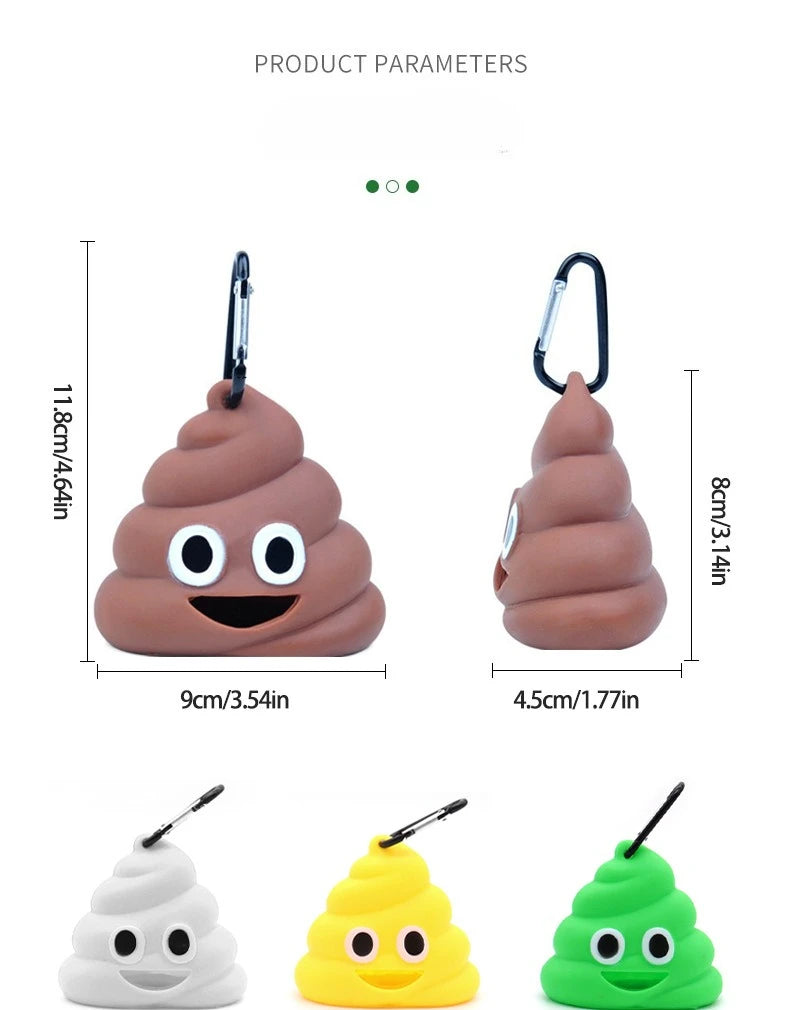 Pet Waste Bag Dispenser Holder With Belt Clip Leash Attachment For Dog Walking Cat Litter Biodegradable Refill Rolls Spring