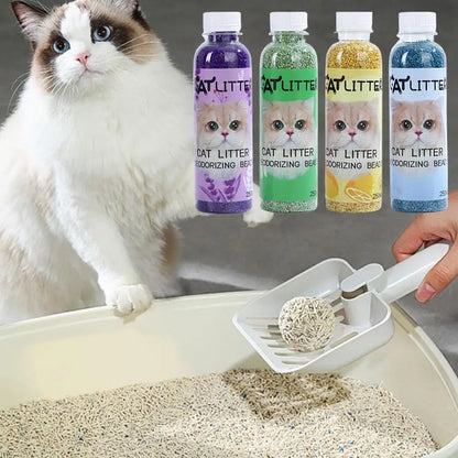 For Clean & Fragrant Pet Environments Fresh Scent Cat Litter Deodorizer Beads - Natural Plant-Based Odor Eliminator