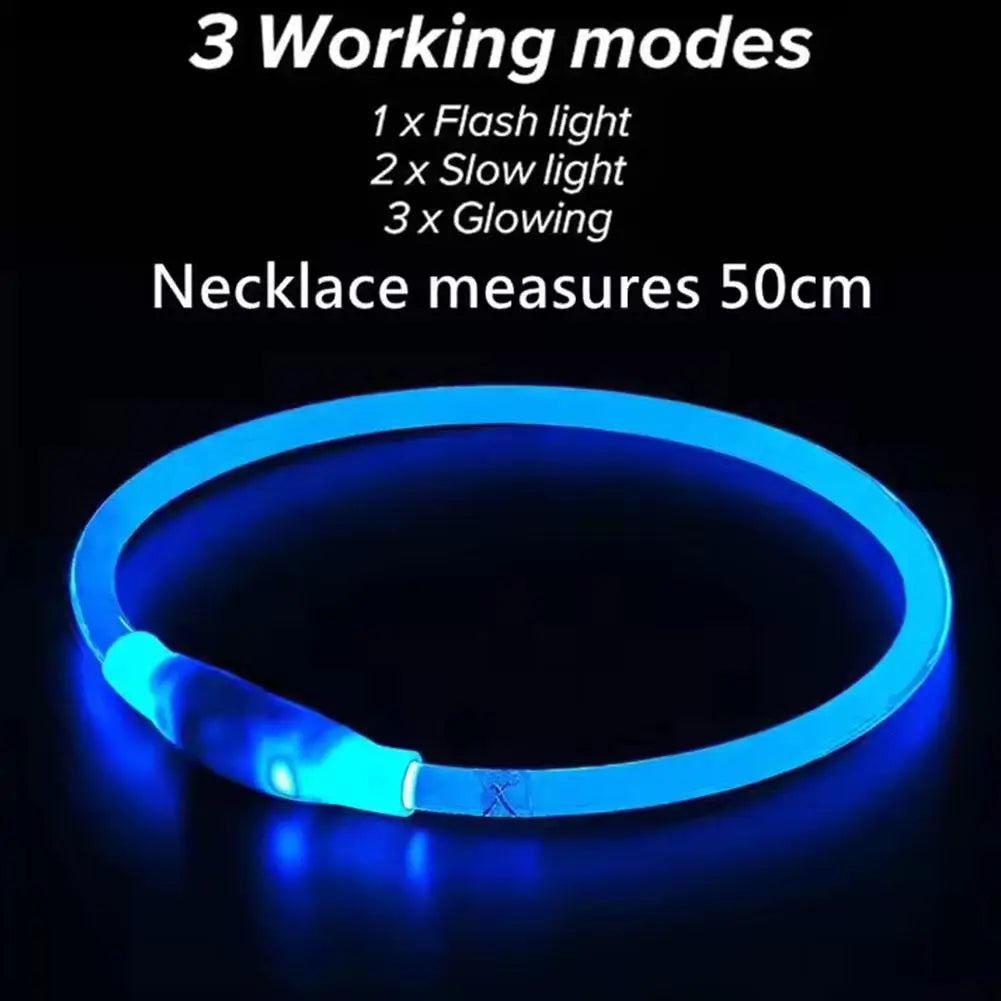 Led Usb Dog Collar Pet Dog Night Luminous Charge Collars Led Night Safety Flashing Glow Dog Loss Prevention LED Collar For Dogs