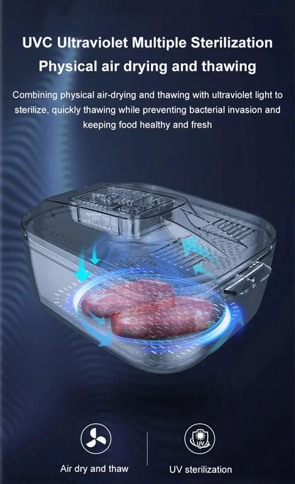 Multifunctional 4-in-1 Home Meat Defroster Large Capacity Kitchen Quick Defroster Food Steak Defroster Fruit Drainer Basket