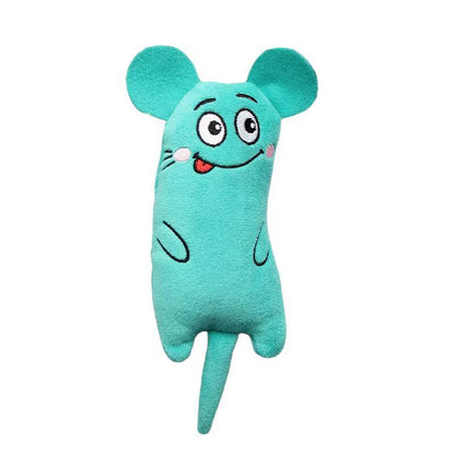 Funny Cat Toys Plush Embroidery Interactive Cat Toys Mini Teeth Grinding Catnip Toys Kitten Chewing Squeaky Toy Pet Supplies