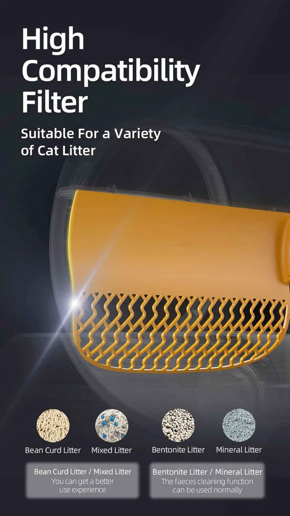 65L Large Space Silent Smart WiFi Cat Litter Box with 9L Trash Automatic Cleaning Fully Enclosed Electric Pet Toilet