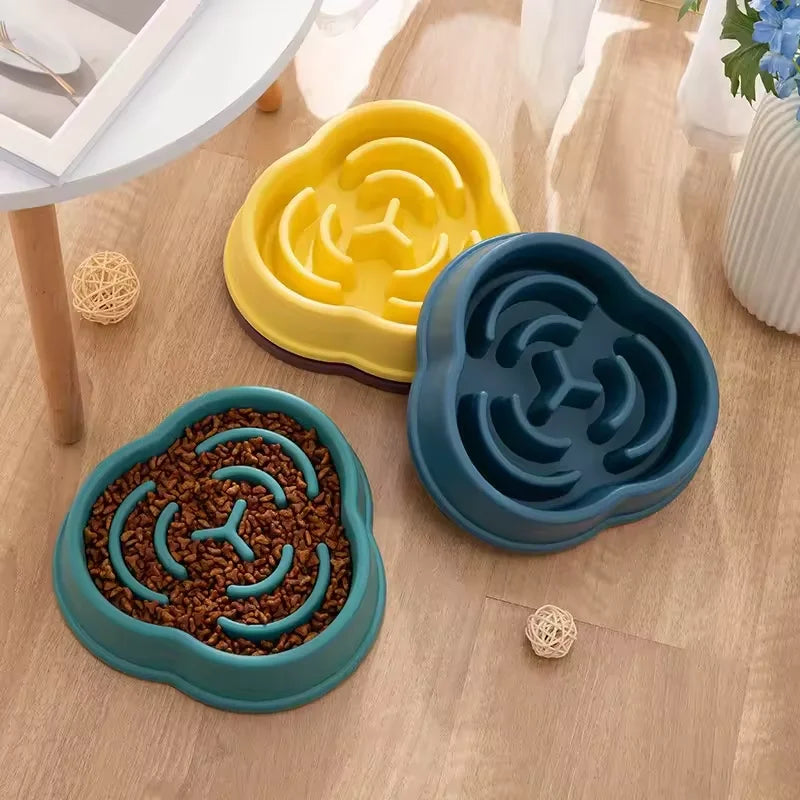 Fun pet dog slow food bowl anti-slip anti-swallowing anti-choking feeding bowl dog bowl suitable for cats and dogs supplies