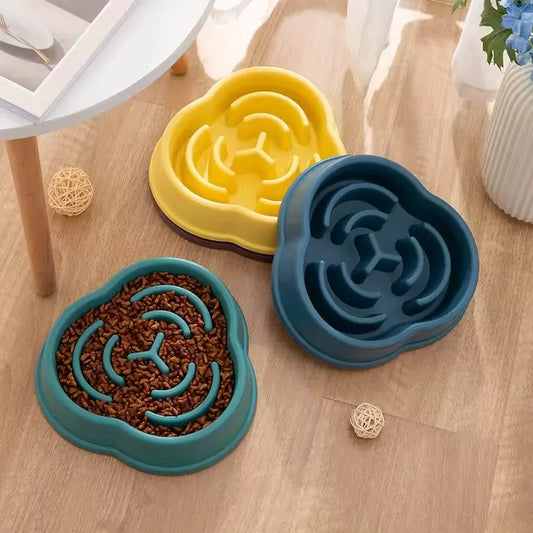 Fun pet dog slow food bowl anti-slip anti-swallowing anti-choking feeding bowl dog bowl suitable for cats and dogs supplies