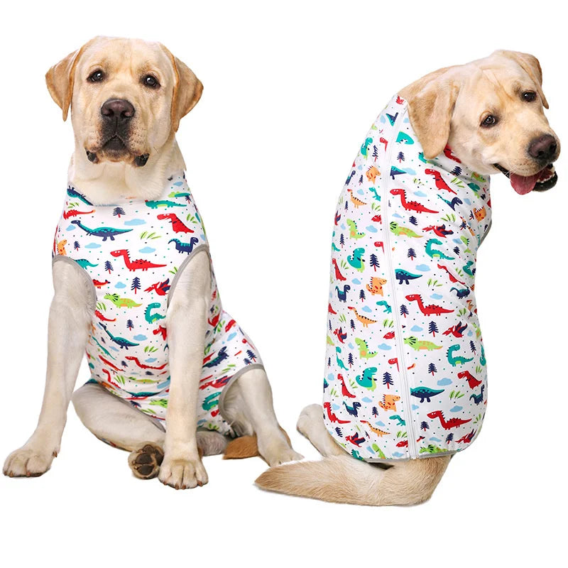 Dog Sterilization Suit Cotton Dog Recovery Suit Anti Licking Wounds Pet Care Clothes After Surgery Clothes Apparels Pet Supplies
