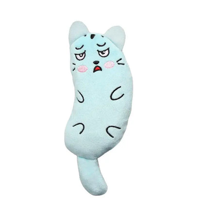 Funny Cat Toys Plush Embroidery Interactive Cat Toys Mini Teeth Grinding Catnip Toys Kitten Chewing Squeaky Toy Pet Supplies
