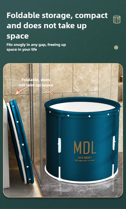 1 unit Strengthened DIY-style bathtub for adults with built-in heat retention feature. A foldable home-use bath product.