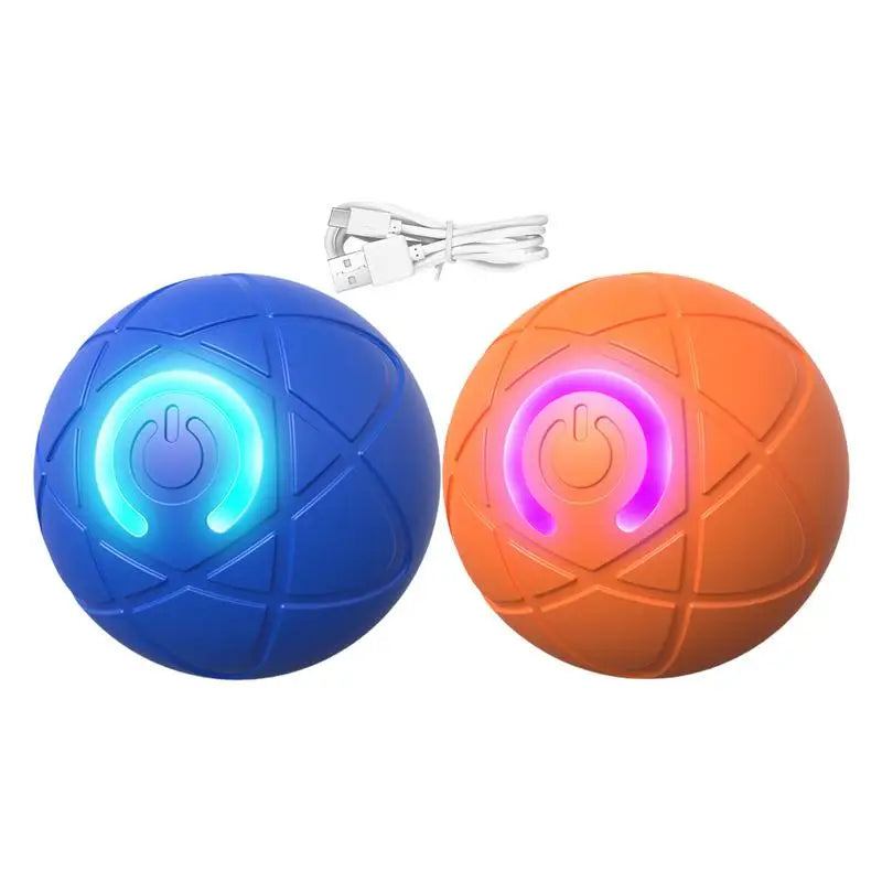 Dog Ball Toy LED Light Automatic Moving Dog Ball Interactive Rolling Shaky Ball Toy for Dogs Rechargeable pet Interactive Toys