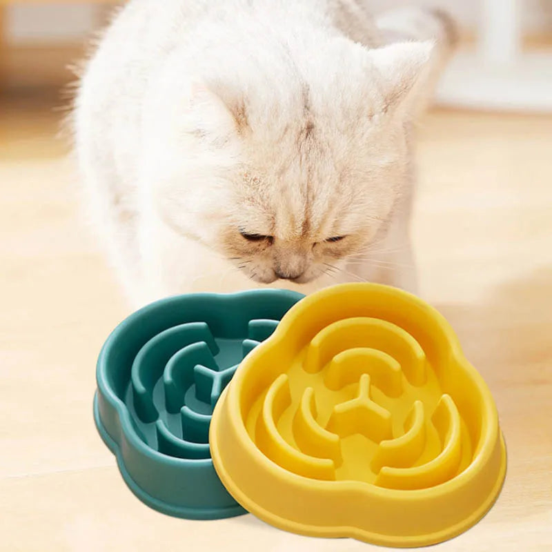 Fun pet dog slow food bowl anti-slip anti-swallowing anti-choking feeding bowl dog bowl suitable for cats and dogs supplies