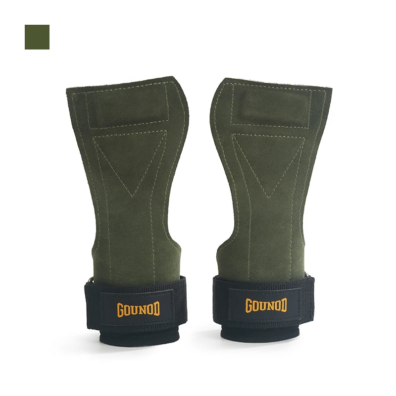 2PC/1pair Cowhide Palm Protection Wear-resistant Non-slip Wrist Protection Equipment Fitness Weightlifting Booster Belt Deadlift