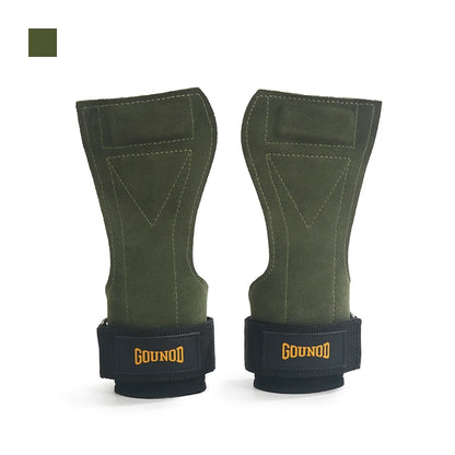 2PC/1pair Cowhide Palm Protection Wear-resistant Non-slip Wrist Protection Equipment Fitness Weightlifting Booster Belt Deadlift