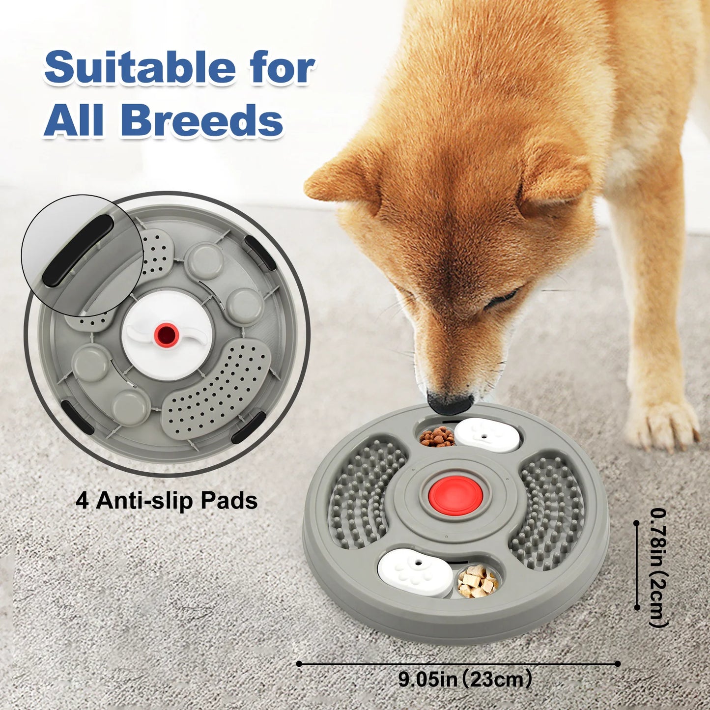 Dog Bowl, Pet Bowl, Slow Food Bowl for Cats, A New Type of Pet Intelligence and Entertainment Gadget That Can Hold Dog Cages