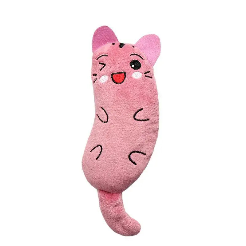 Funny Cat Toys Plush Embroidery Interactive Cat Toys Mini Teeth Grinding Catnip Toys Kitten Chewing Squeaky Toy Pet Supplies